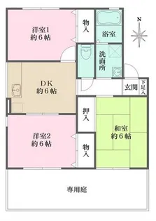 コンフォ大寿【1階】の間取り