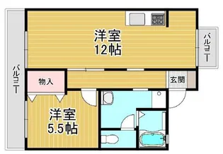 ベルコモン甲子園【2階】の間取り