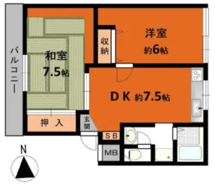 レジデンス熊野【3階】の間取り
