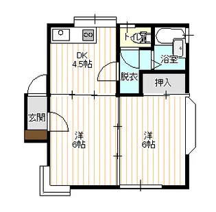 グリーンコーポ【201号室】の間取り