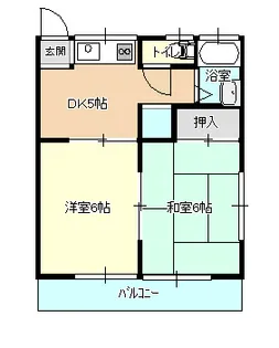 2DKの間取り画像