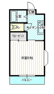 パープルタウン【204号室】の間取り