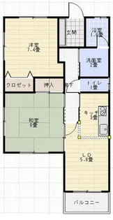 ロハスYK【202号室】の間取り