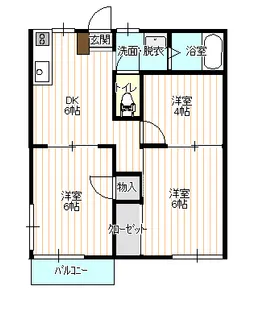 コスモヴィラ2【203号室】の間取り