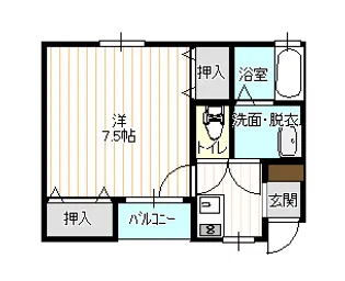 レジデンスTM河原町【101号室】の間取り