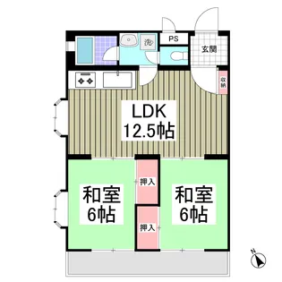 レジデンス河田【101号室】の間取り