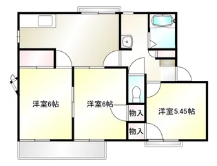 戸坂グリーンハイツB【202号室】の間取り