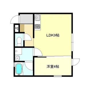 フォレスタ新水前寺【201号室】の間取り