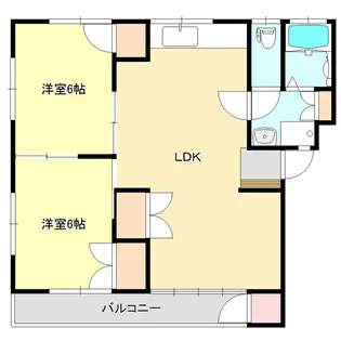 出水ハイム【202号室】の間取り
