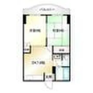 ラフィーヌ・プラザ九品寺【302号室】の間取り