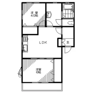 フォレスト国府Ⅱ【201号室】の間取り