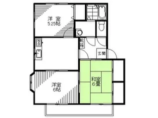 西田ツインハウス【A102号室】の間取り