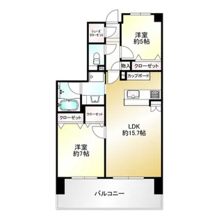 オーヴィジョン上熊本Ⅱ 1403号【14階】の間取り