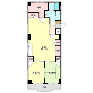 ラフィーヌ・プラザ九品寺【305号室】の間取り