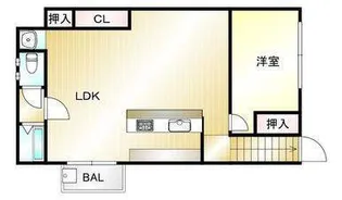 ハイドウェイ白山【1号室】の間取り