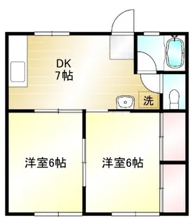 コーポ中原【201号室】の間取り