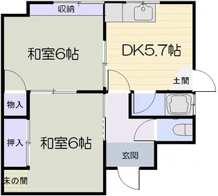 岡山県岡山市南区福富東2丁目【一戸建】の間取り