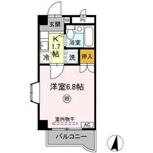 カナンハイツ大元【4階】の間取り