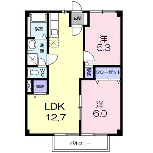 ニューシティパークサイド【2階】の間取り