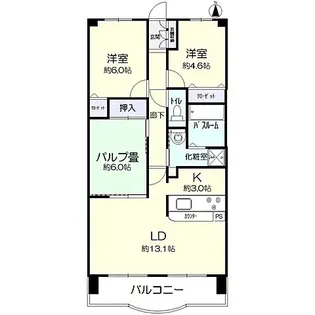 アマネセール西之町【9階】の間取り