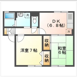 ラベンダー福田【1階】の間取り