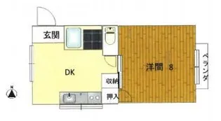 コーポクラウン【1階】の間取り