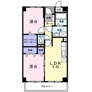 クレールコート【3階】の間取り