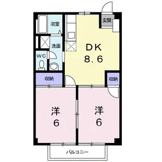 サンラッキー【1階】の間取り
