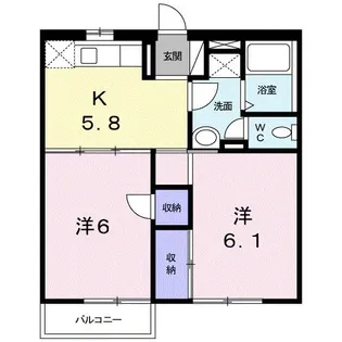 グリンピア古都A【2階】の間取り