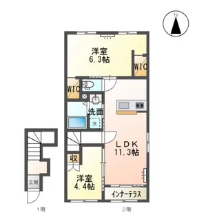 ジョリ【2階】の間取り