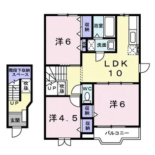 クレストール昴C【2階】の間取り