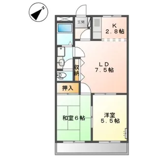 アーマスイズミⅡ【1階】の間取り
