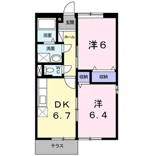 メゾン・ドゥ・コリーヌA【1階】の間取り