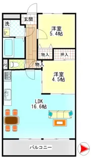 ネクスト倉田 東館【4階】の間取り