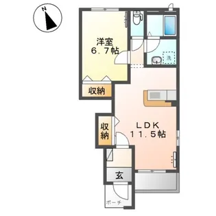 ラ・グリュ【1階】の間取り