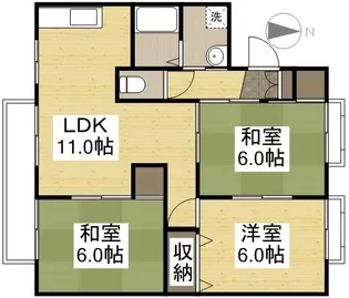 シャトル平福A【2階】の間取り