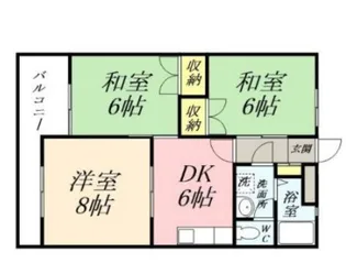 マンション難波 【2階】の間取り
