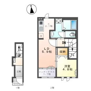 リアン【2階】の間取り
