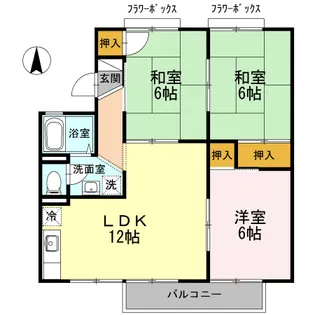 サンライズ原田 A棟【2階】の間取り