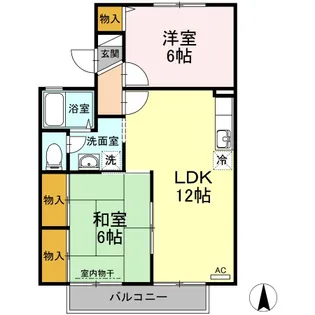 イーストアベニュー安達 A棟【2階】の間取り