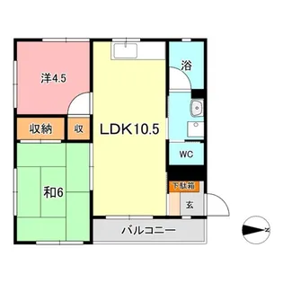 シャリテホサキ【2階】の間取り