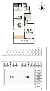 ファミーユ・ビボ E【1階】の間取り