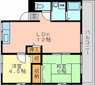 プライムハイツ【1階】の間取り