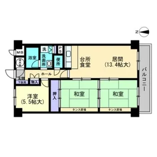 コープ野村運動公園【4階】の間取り