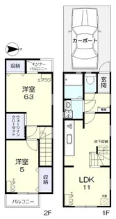 岡山県岡山市北区表町3丁目【一戸建】の間取り