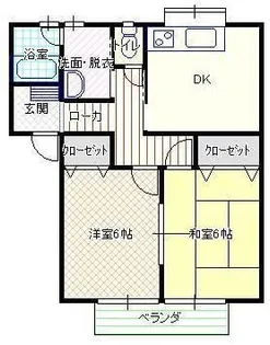 フェレット下中野【1階】の間取り