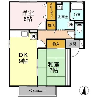 リトルバード横井 A棟【2階】の間取り