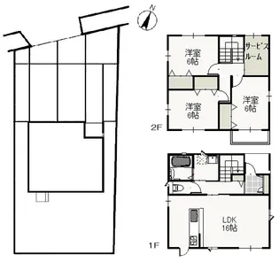 岡山県岡山市北区法界院【一戸建】の間取り