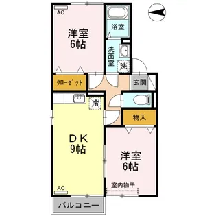 セジュール今村【2階】の間取り