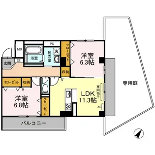 coco ferme【1階】の間取り